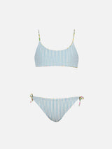 Doubleface-Bralette-Bikini Jaiden für Mädchen mit Betsy-Print | HERGESTELLT AUS LIBERTY-STOFF