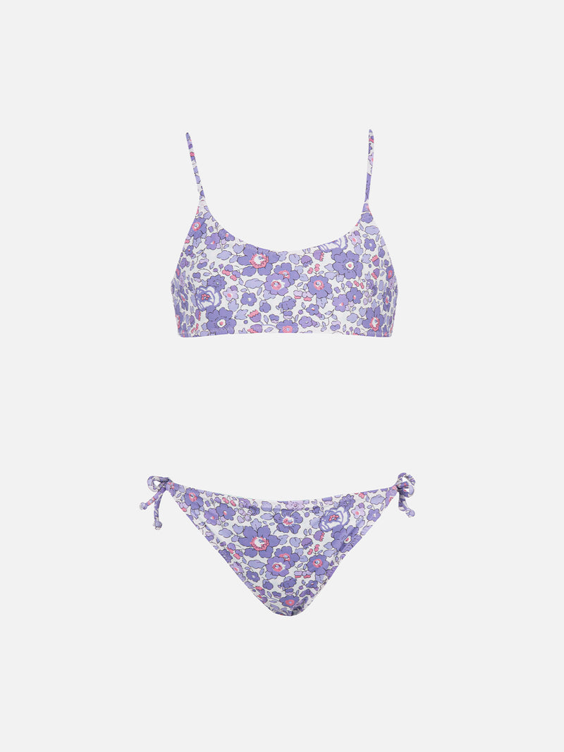 Doppelseitiger Bralette-Bikini für Mädchen Jaiden | AUS LIBERTY-STOFF HERGESTELLT