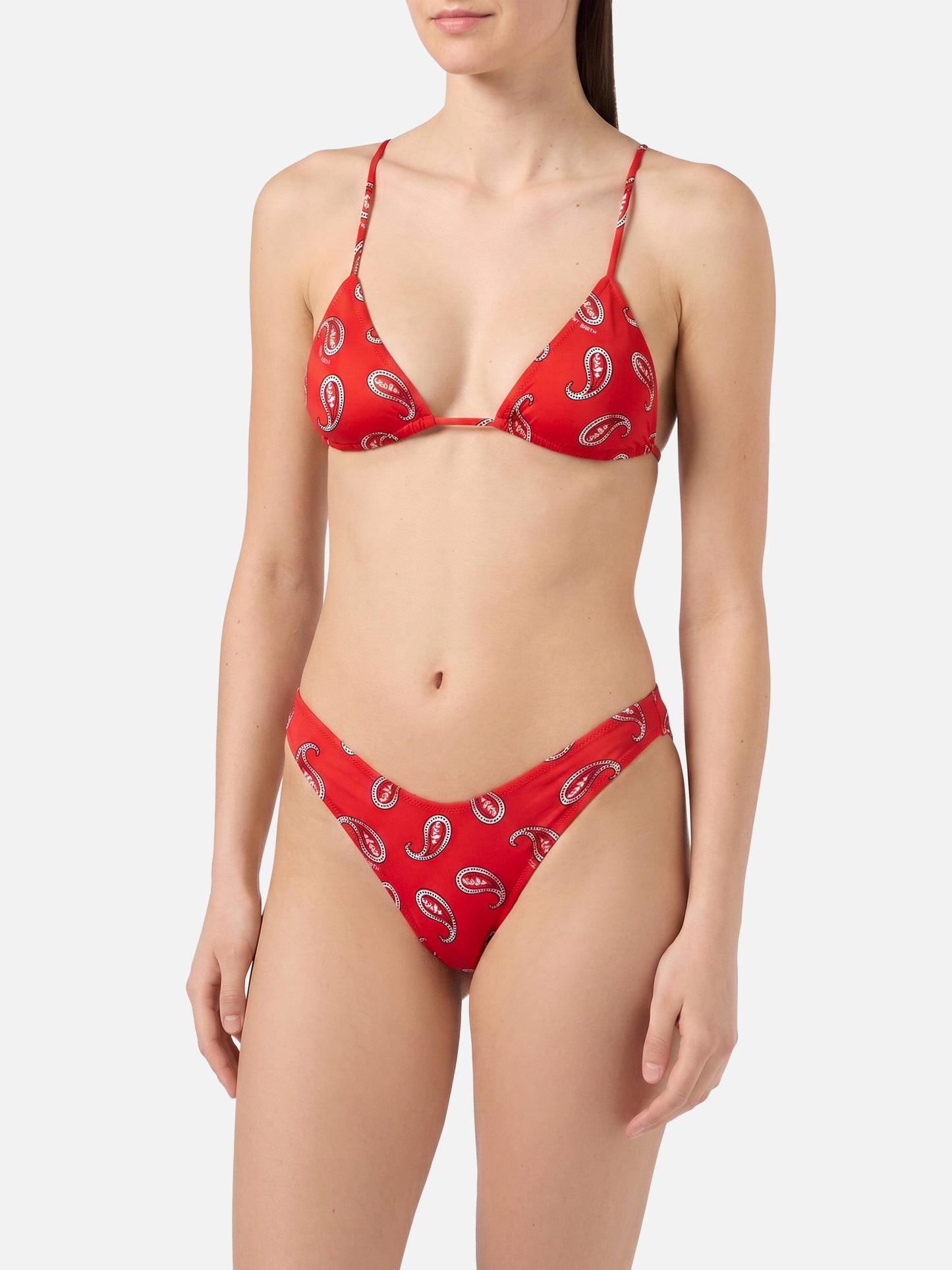 Bikini bralette de textura arrugada rosa Naima Naomi 