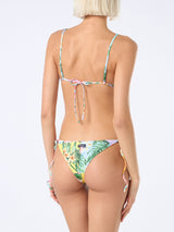 Bikini a triangolo color patch fiore