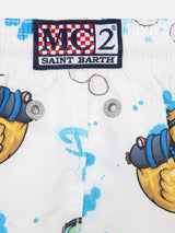 Costume da bagno da bambino di media lunghezza Jean con stampa Crypto Ducky | EDIZIONE SPECIALE CRYPTOPUPPETS