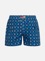 Boy lightweight fabric swim-shorts Jean Lighting with anchor print