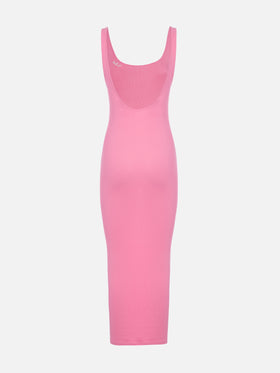 Woman ribbed pink cotton jersey tank dress Jennifer - MC2 Saint Barth
