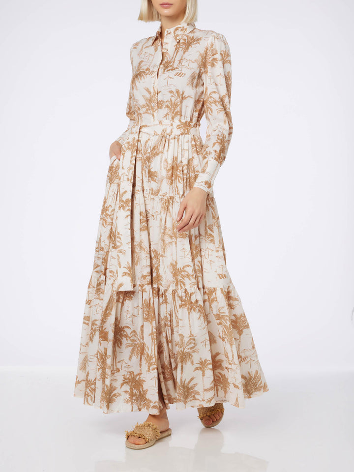 Woman Toile de Jouy cotton dress Jensen - MC2 Saint Barth