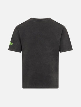 Boy black cotton t-shirt Josh - MC2 Saint Barth