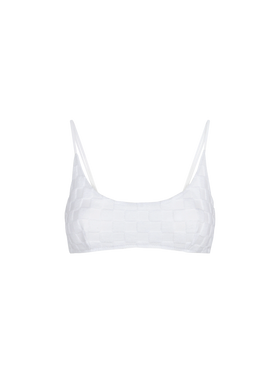 Woman white check terry bralette swimsuit - MC2 Saint Barth