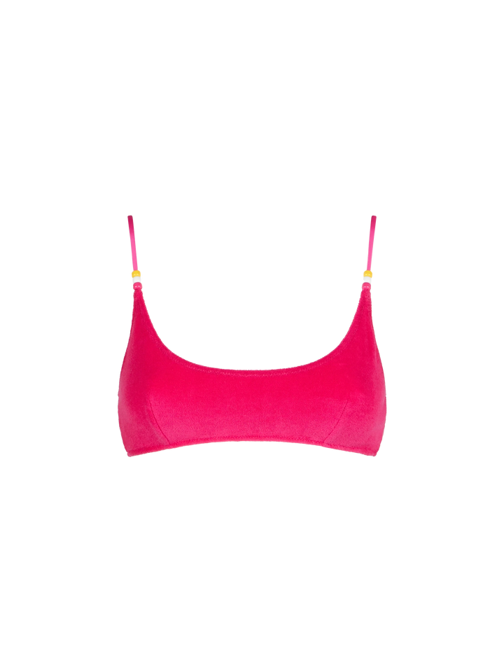 Woman fuchsia terry bralette swimsuit - MC2 Saint Barth