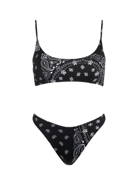 Woman bralette bikini with bandanna print - MC2 Saint Barth