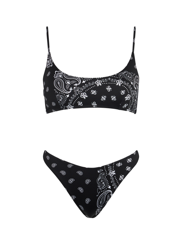 Woman bralette bikini with bandanna print - MC2 Saint Barth