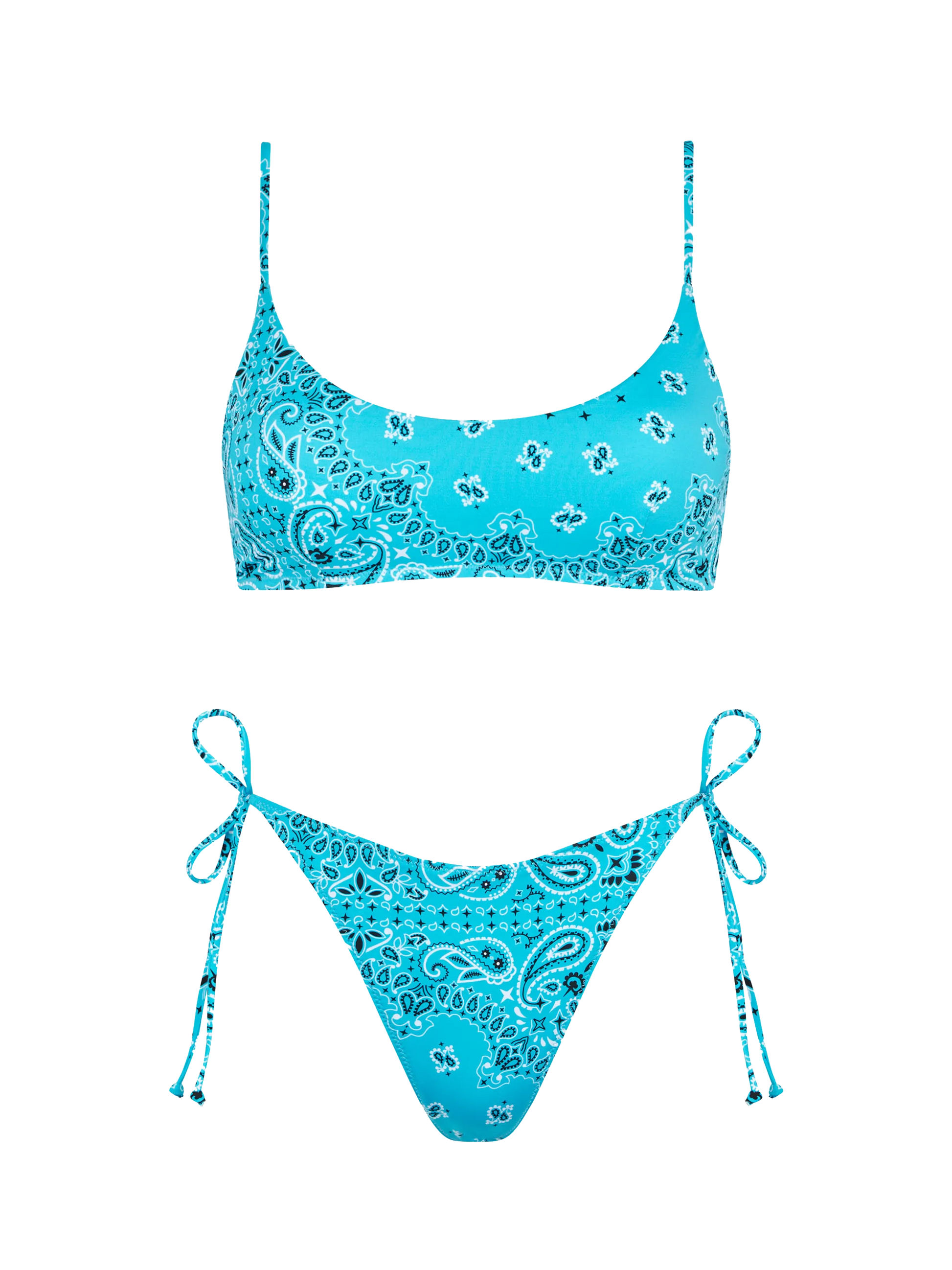 Woman bralette bikini with bandanna print - MC2 Saint Barth