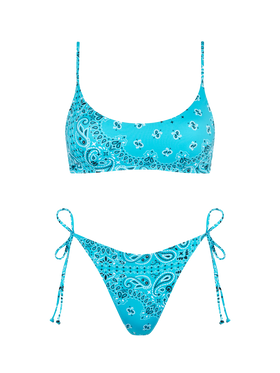 Woman bralette bikini with bandanna print - MC2 Saint Barth