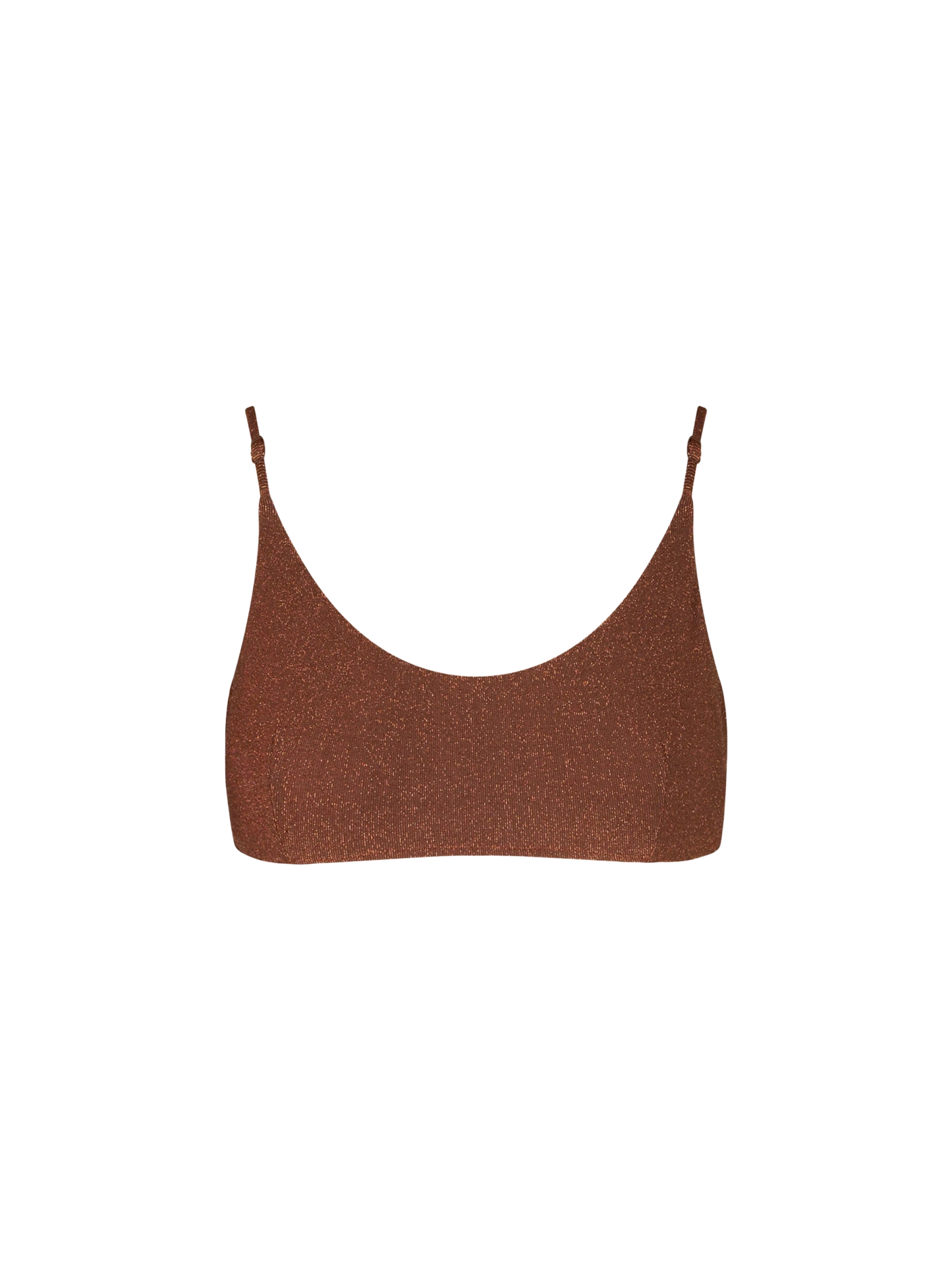 Woman lurex brown bralette top - MC2 Saint Barth