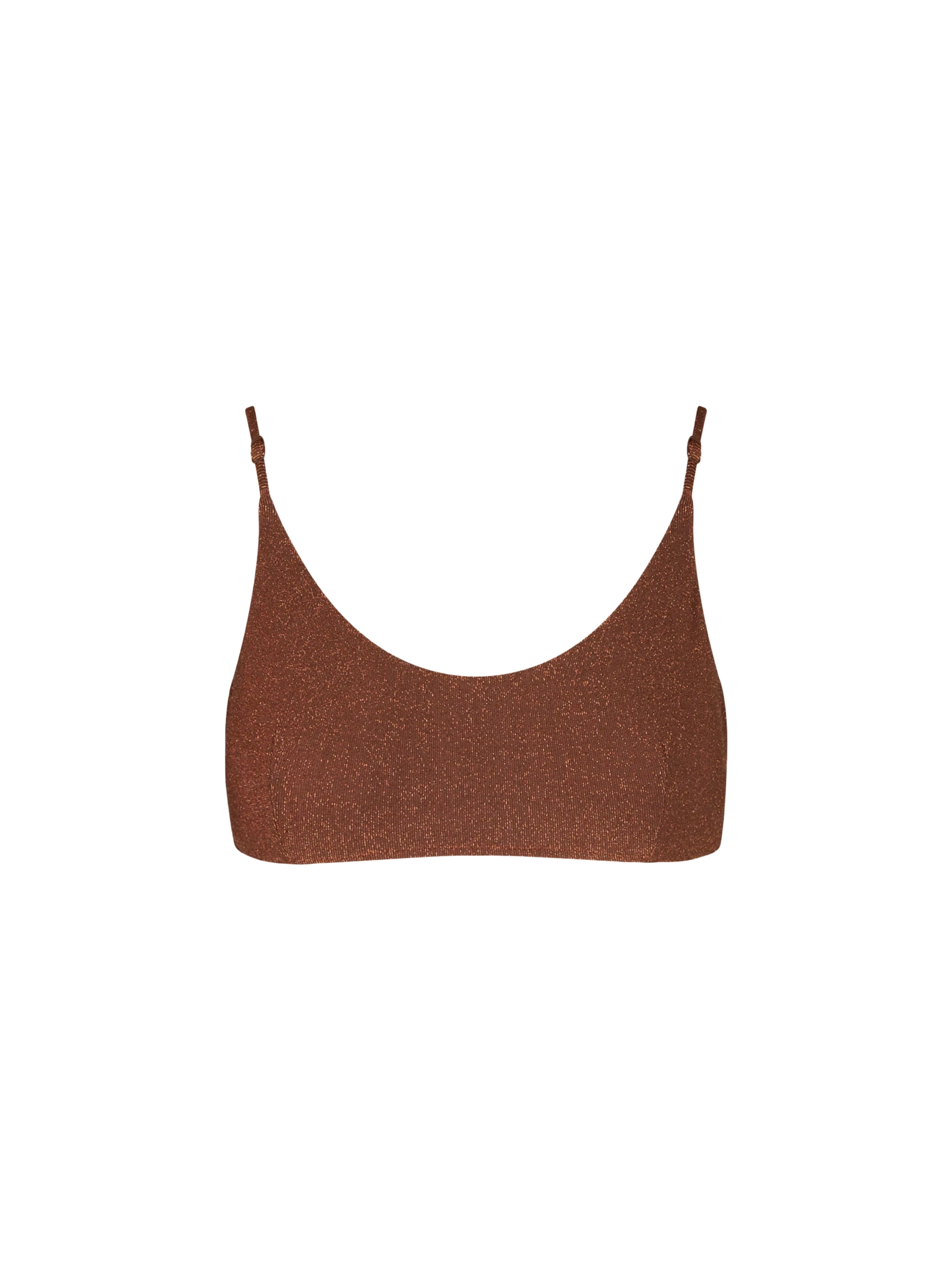 Woman lurex brown bralette top - MC2 Saint Barth