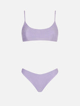 Bikini a bralette lurex lilla