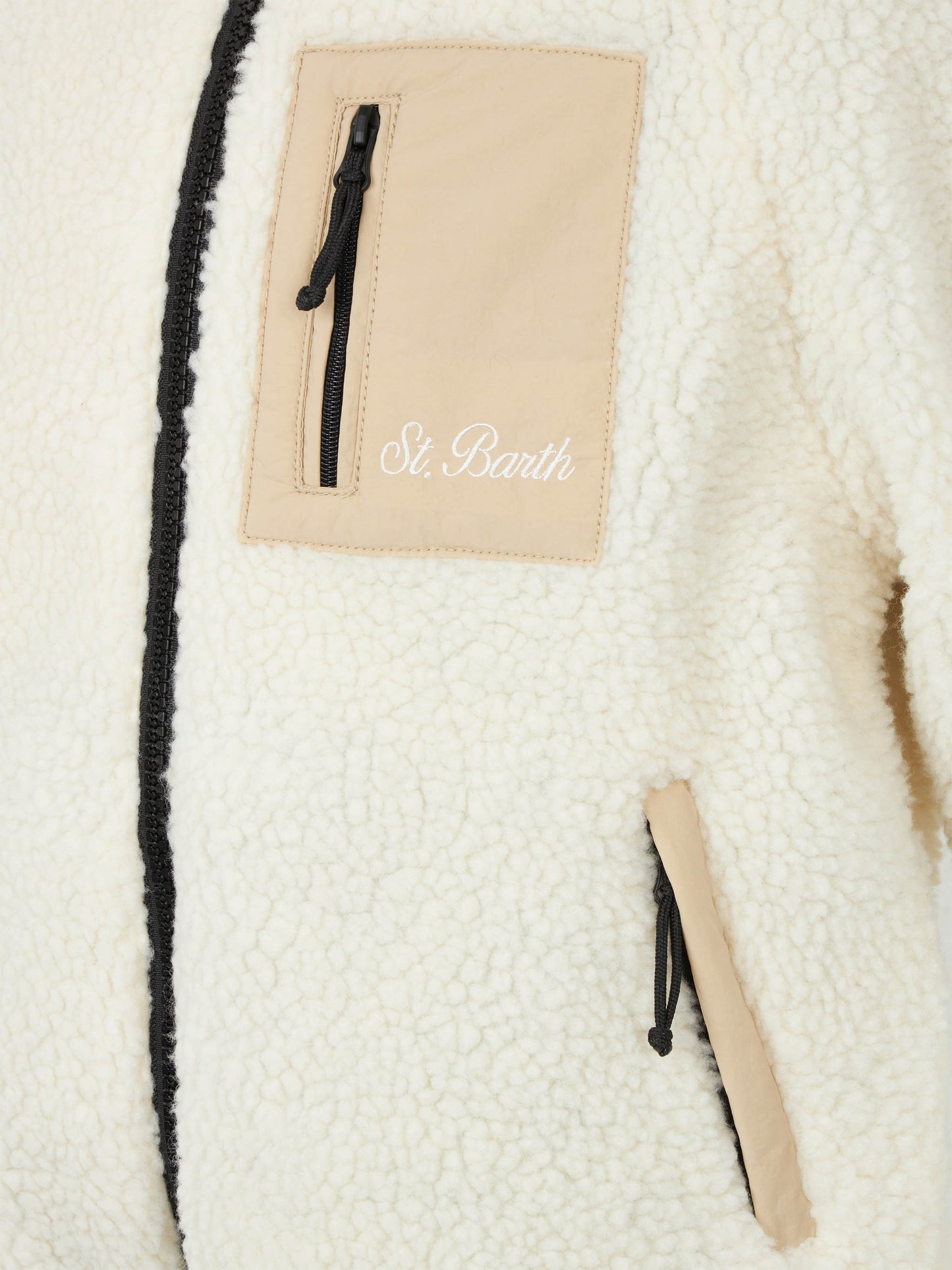 Boy sherpa jacket with Captain America print | MARVEL SPECIAL EDITION - MC2 Saint Barth