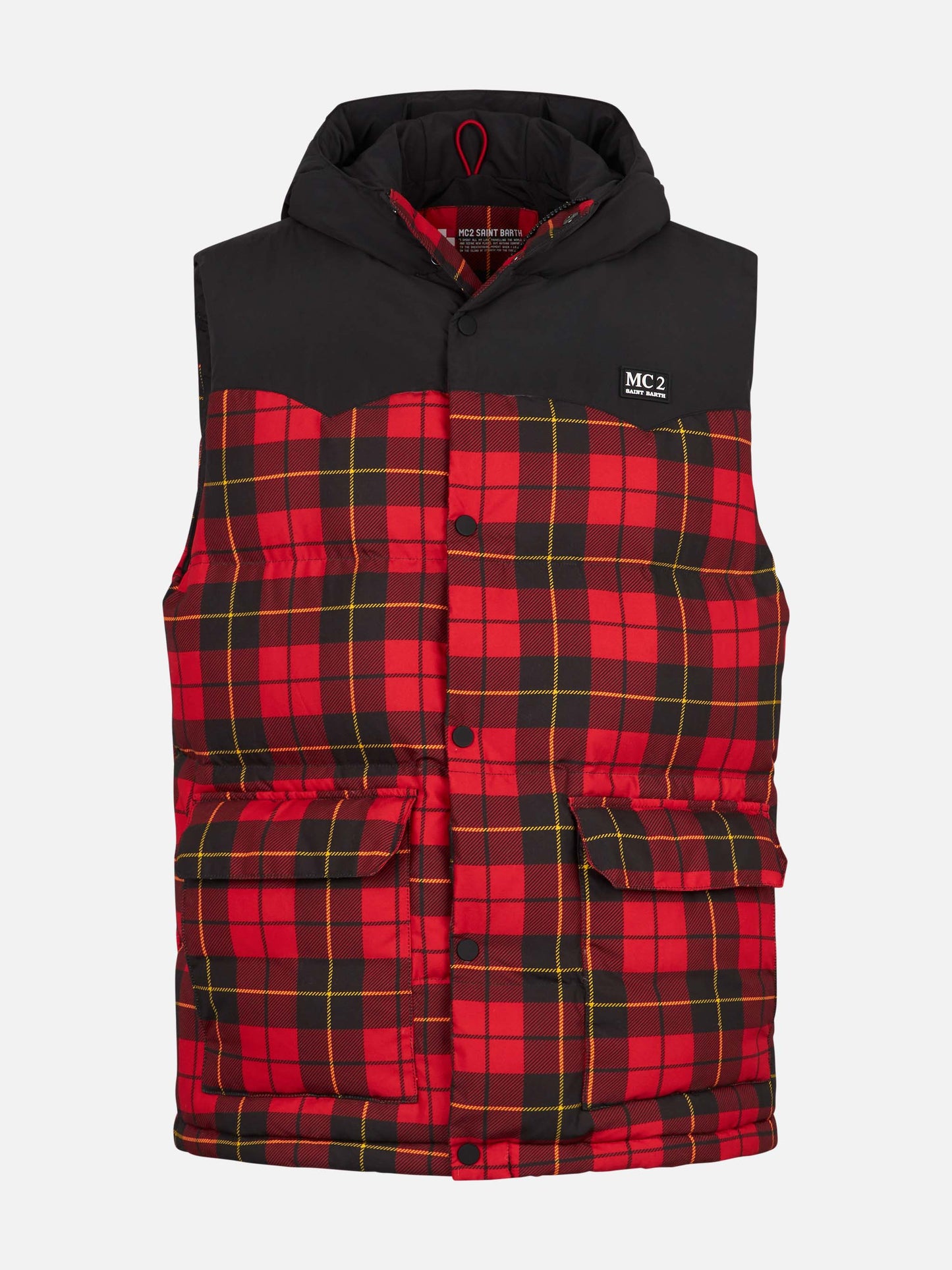 Man tartan down vest - MC2 Saint Barth