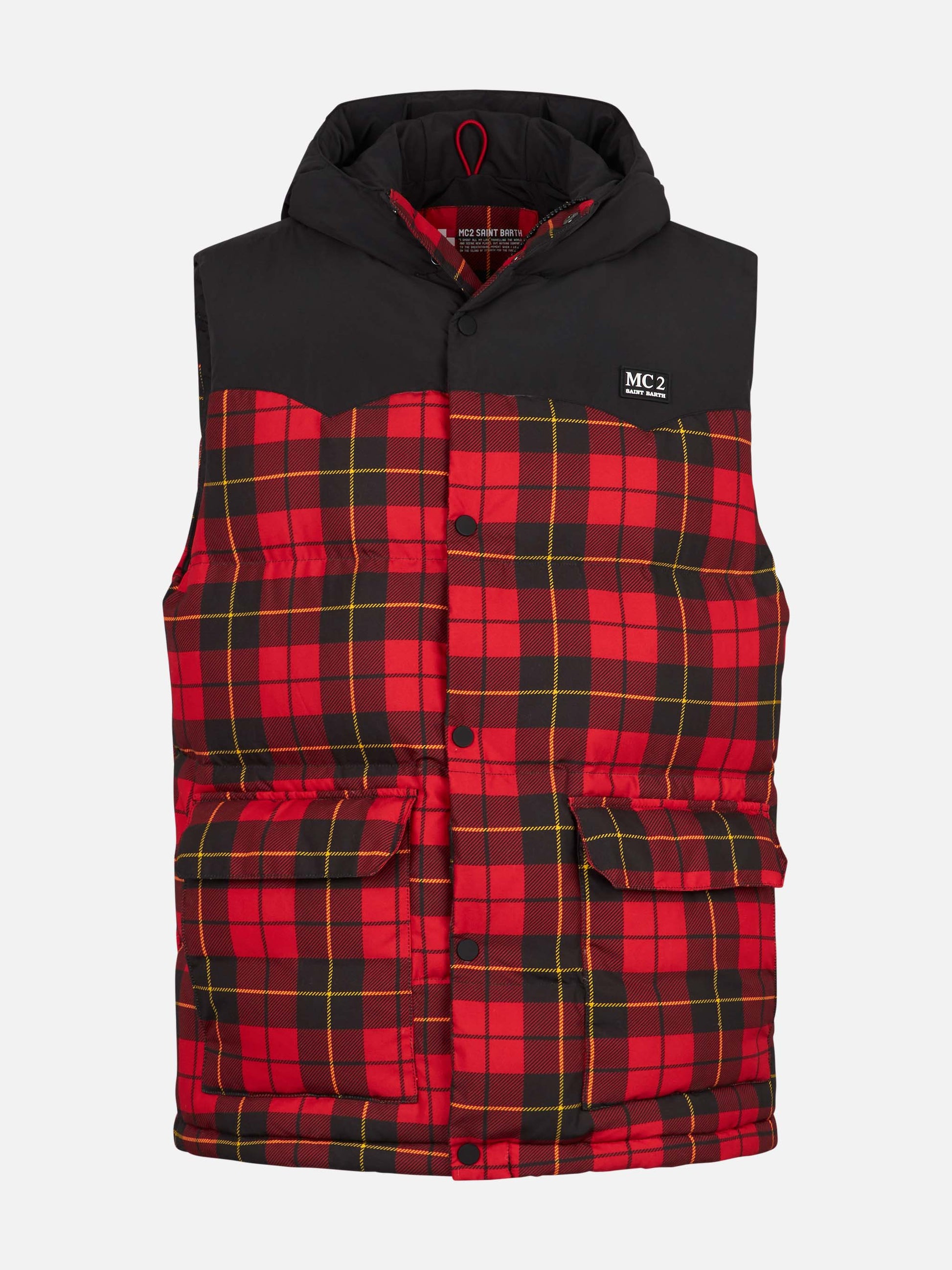 Man tartan down vest - MC2 Saint Barth
