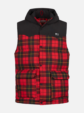 Man tartan down vest - MC2 Saint Barth