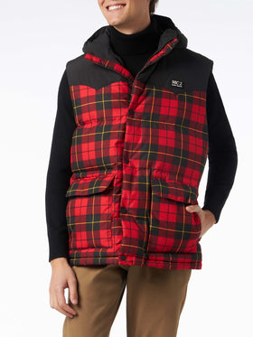 Man tartan down vest - MC2 Saint Barth