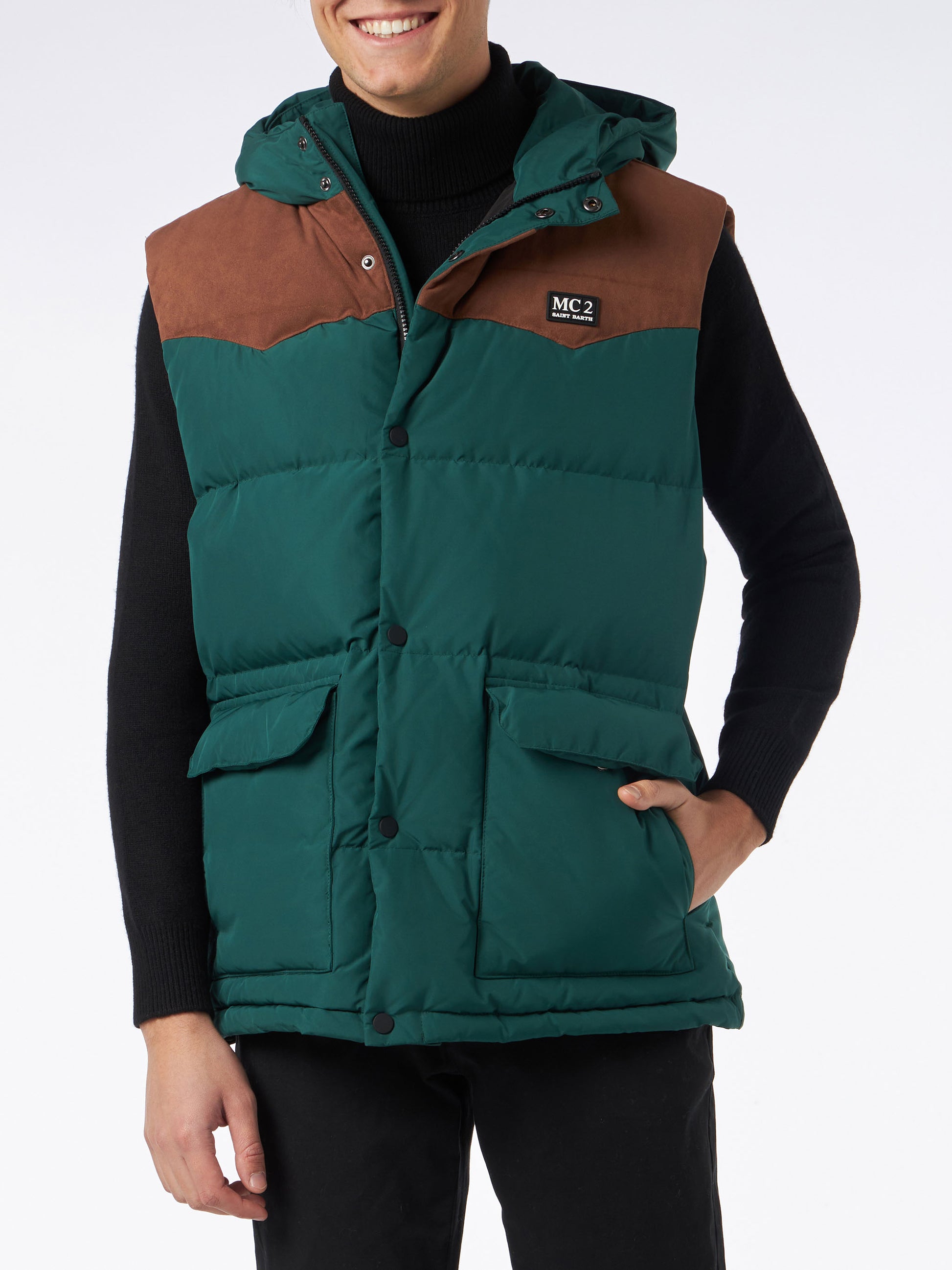 Man green down vest - MC2 Saint Barth