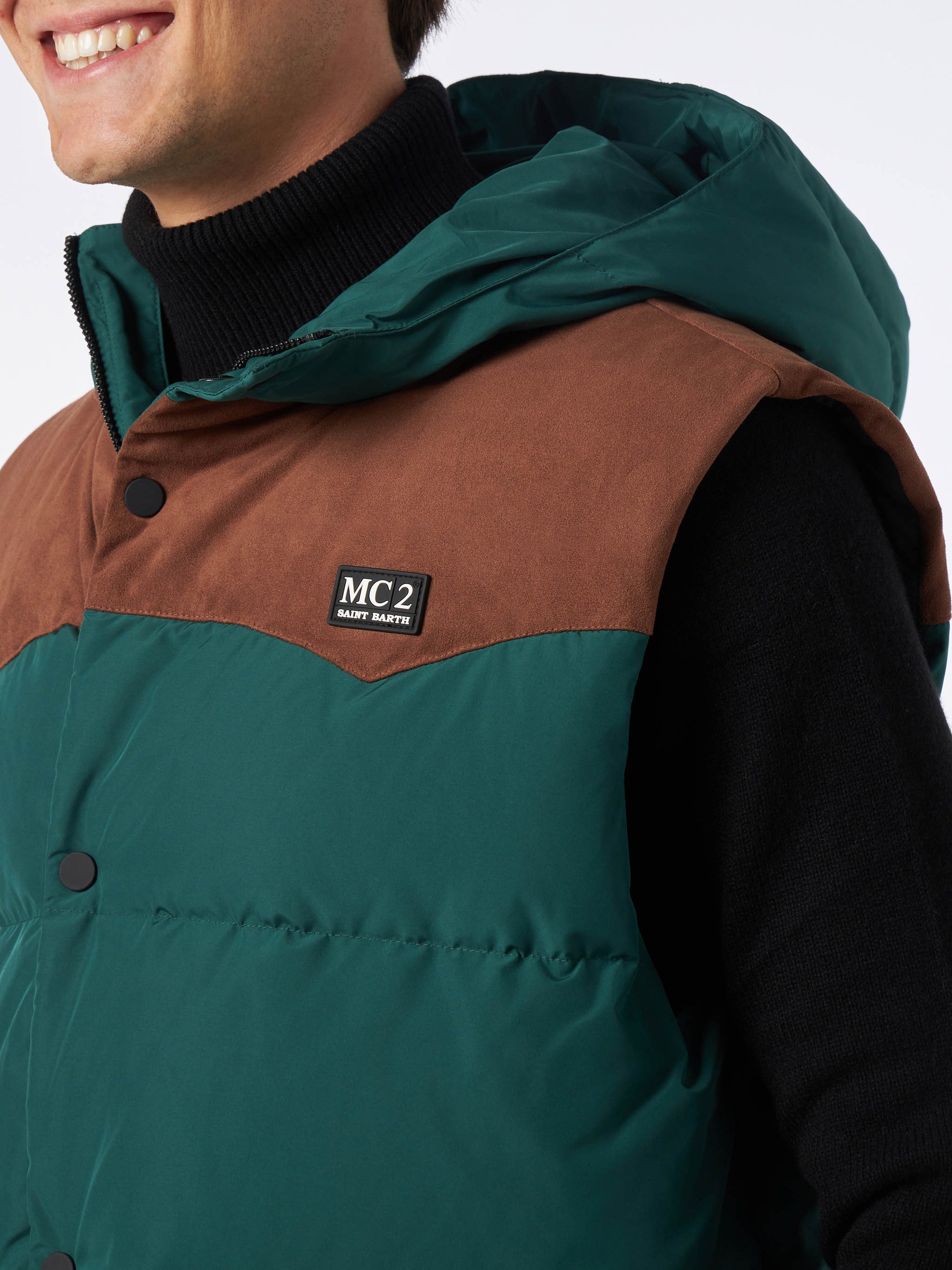 Man green down vest - MC2 Saint Barth