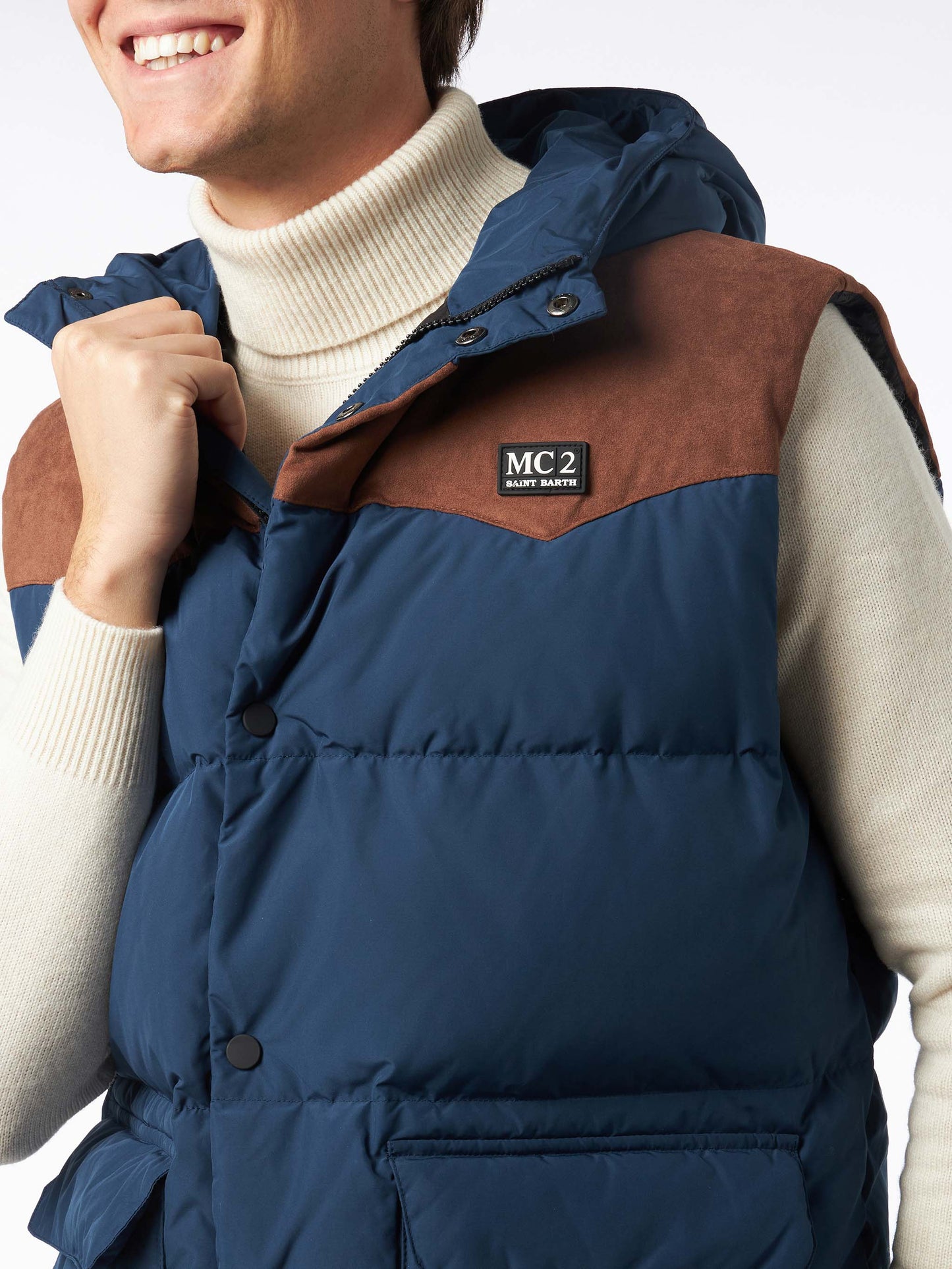 Man blue down vest - MC2 Saint Barth