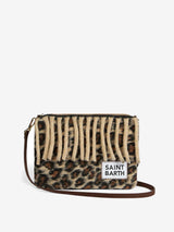 Pouch coperta a tracolla Parisienne con stampa animalier