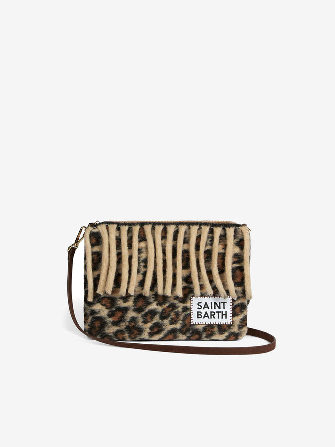 Mc2 Saint Barth Pouch coperta a tracolla Parisienne con stampa animalier