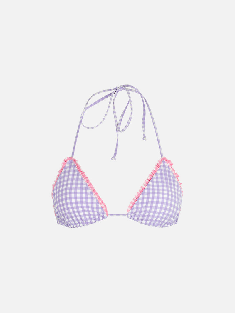 Gingham print triangle