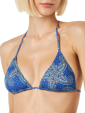 Woman triangle bikini with paisley print - MC2 Saint Barth