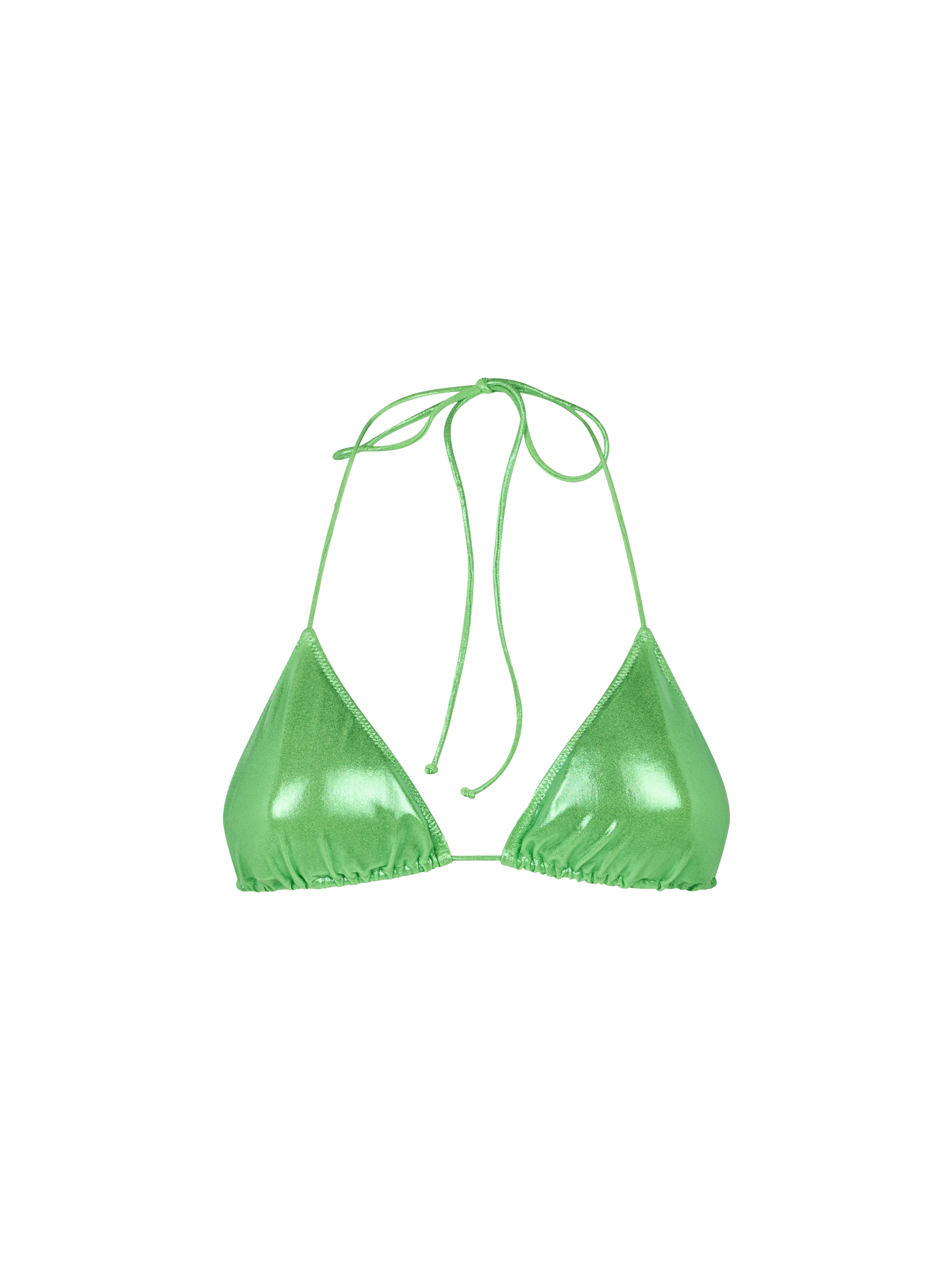 Woman lamina green triangle top swimsuit - MC2 Saint Barth