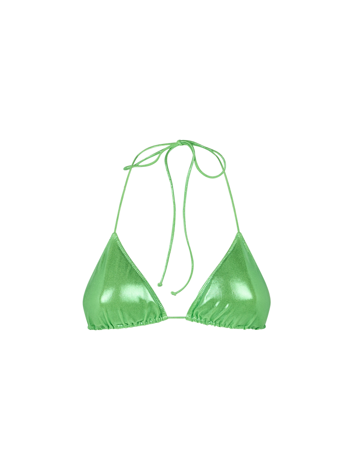 Woman lamina green triangle top swimsuit - MC2 Saint Barth