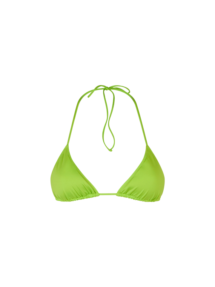 Woman lime triangle top swimsuit - MC2 Saint Barth
