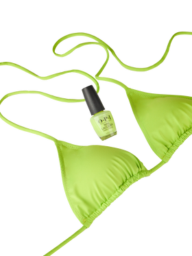 Woman lime triangle top swimsuit - MC2 Saint Barth