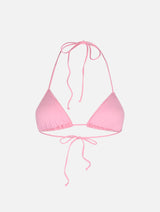 Costume da bagno donna con top a triangolo in spugna rosa Leah