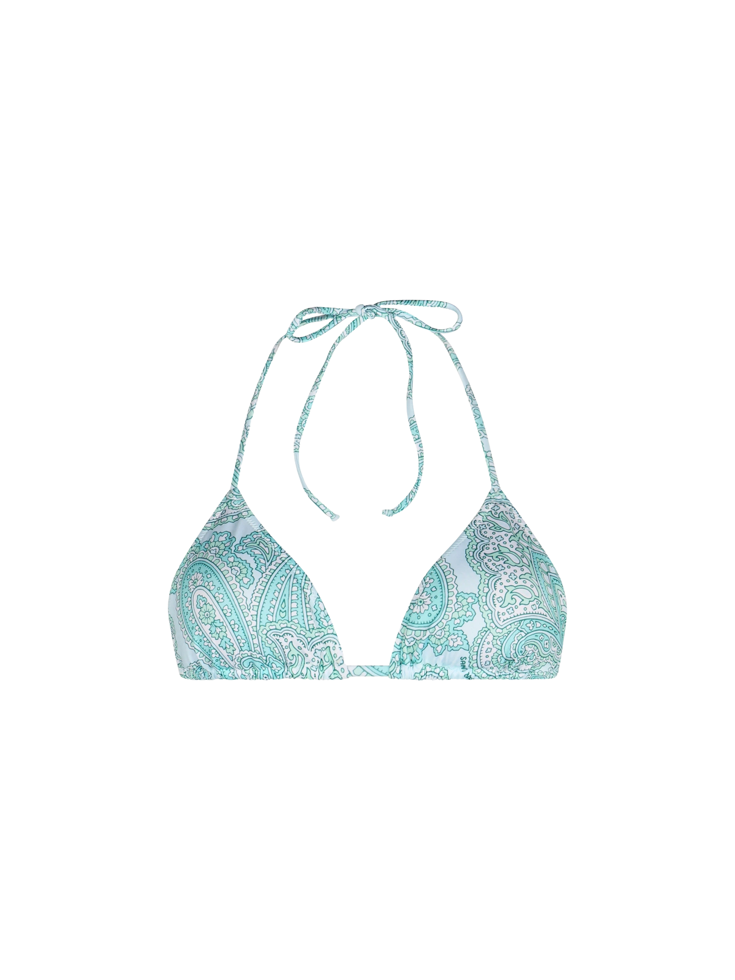 Woman water green paisley triangle top swimsuit Leah - MC2 Saint Barth