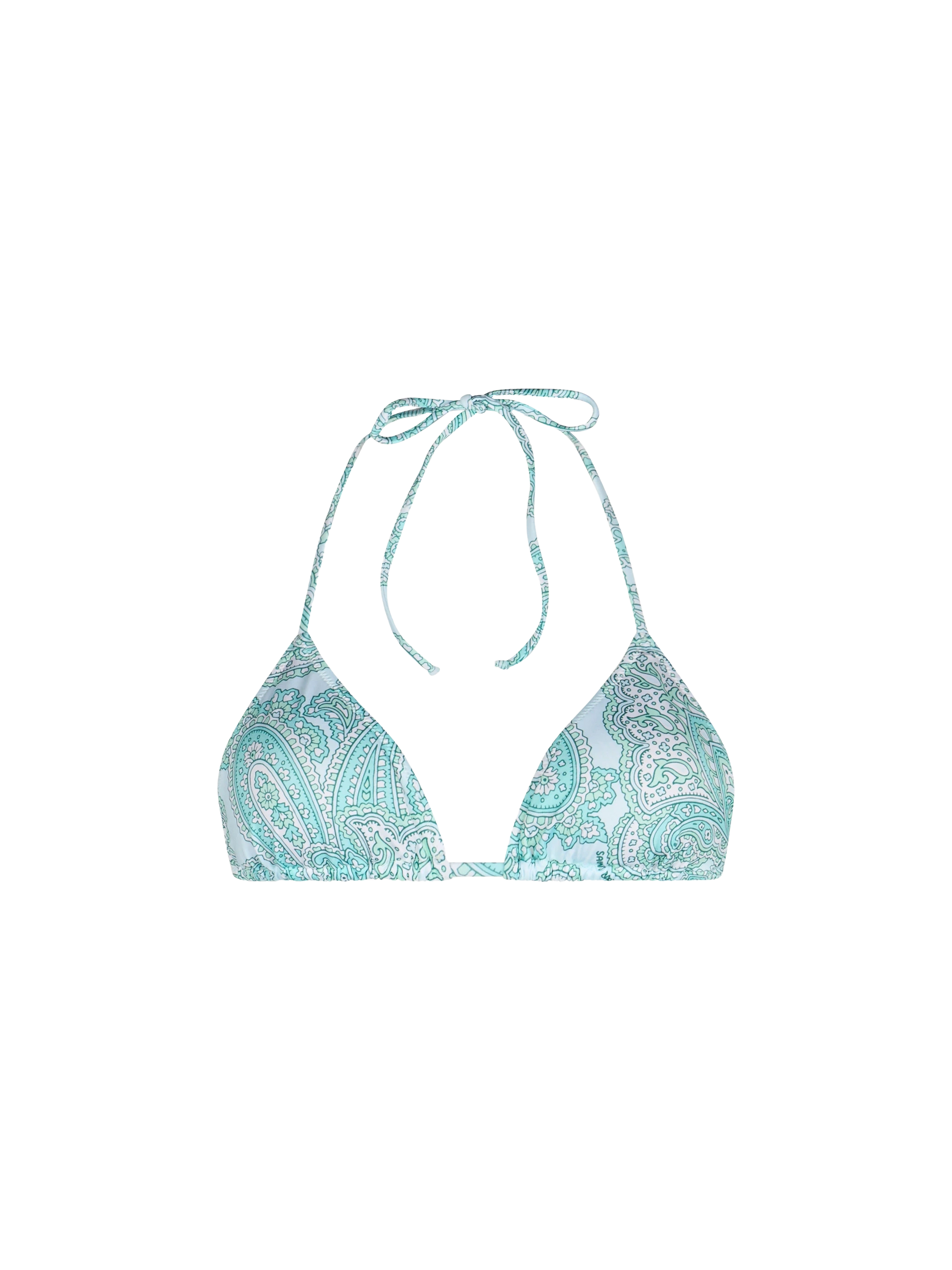 Woman water green paisley triangle top swimsuit Leah - MC2 Saint Barth