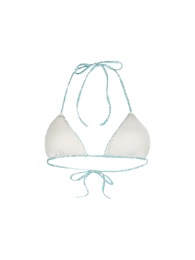 Woman water green paisley triangle top swimsuit Leah - MC2 Saint Barth