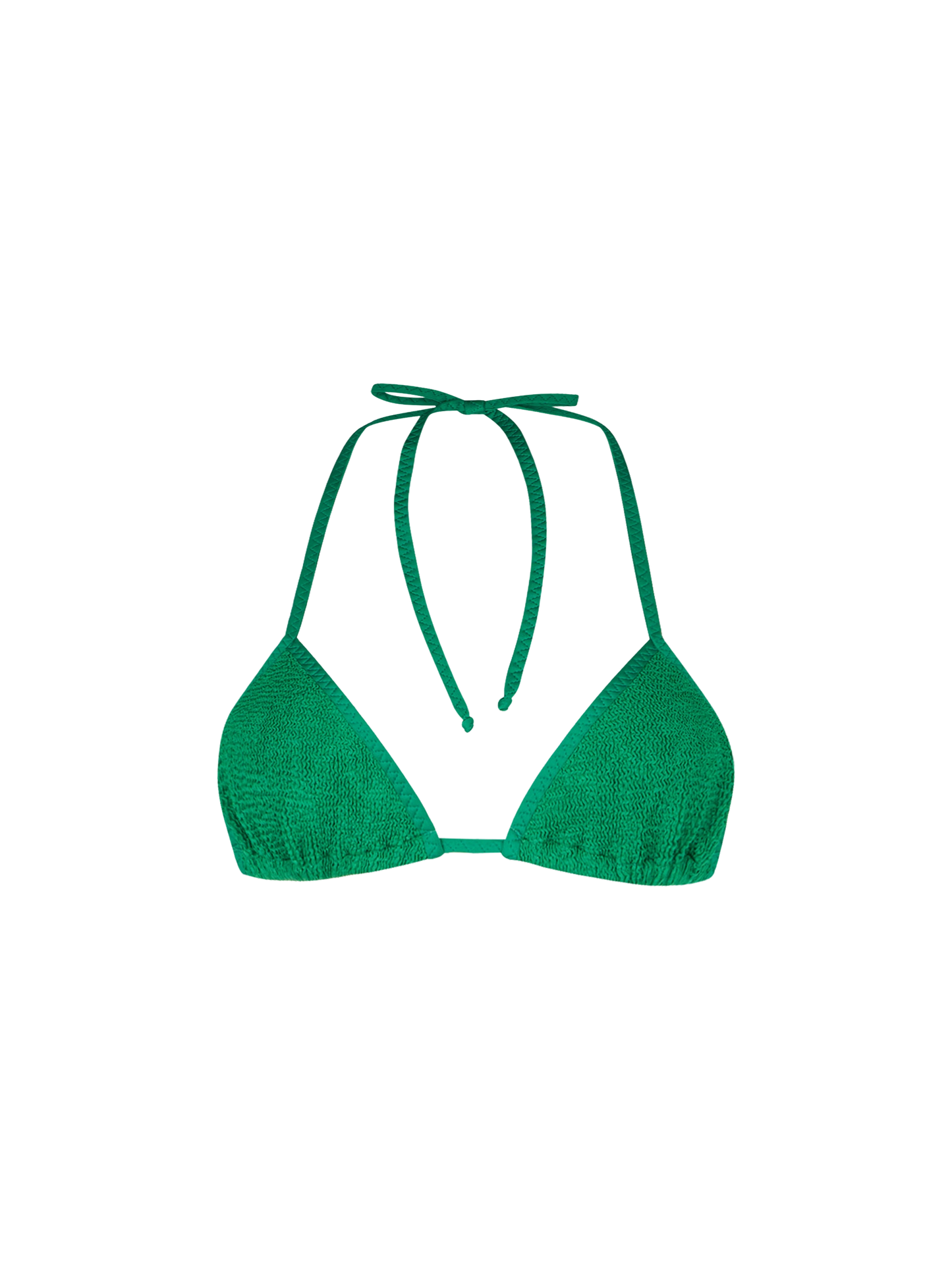 Woman green crinkle triangle top swimsuit - MC2 Saint Barth