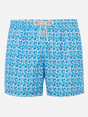 Man light fabric swim shorts with mushrooms print - MC2 Saint Barth