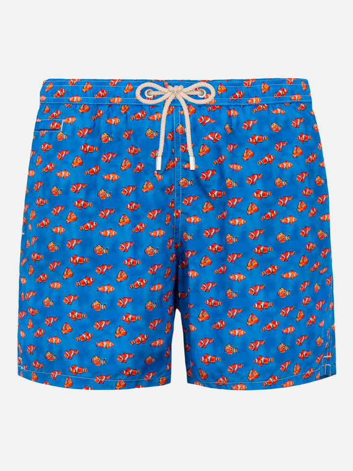 Man light fabric swim shorts with clownfish print - MC2 Saint Barth