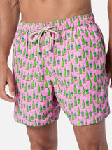Man lightweight fabric swim-shorts Lighting Micro Fantasy with Sprite print | THE COCA COLA COMPANY SPECIAL EDITION