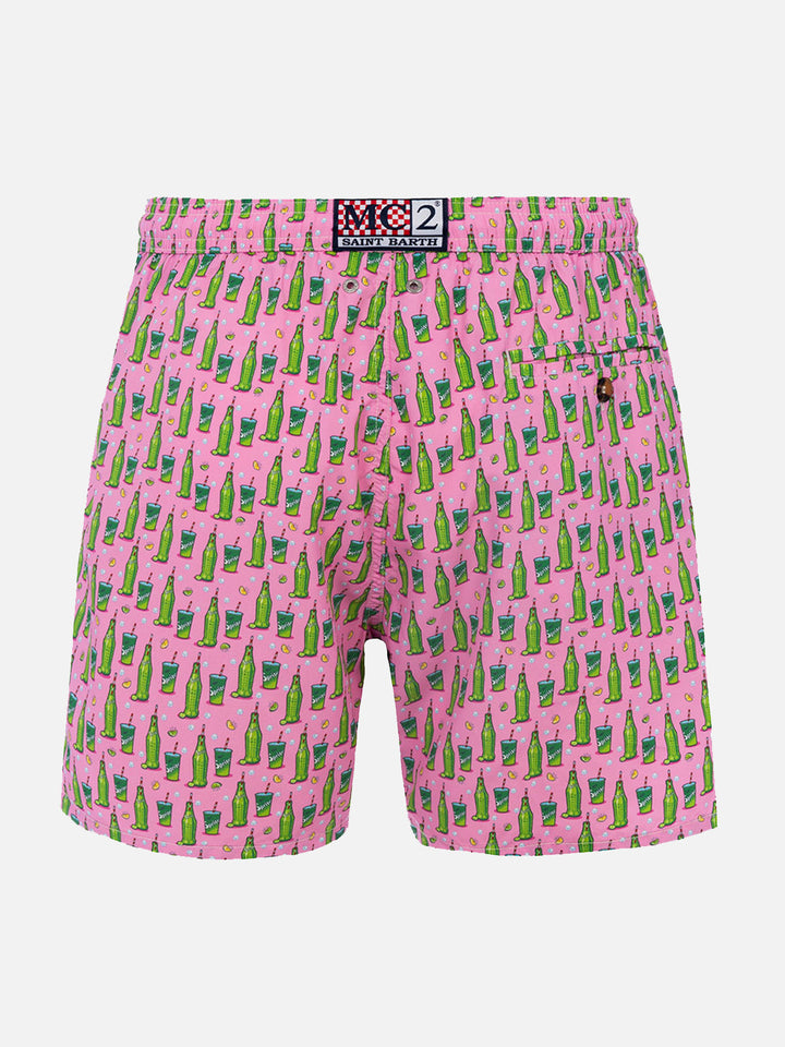 Man lightweight fabric swim-shorts Lighting Micro Fantasy with Sprite print | THE COCA COLA COMPANY SPECIAL EDITION - MC2 Saint Barth