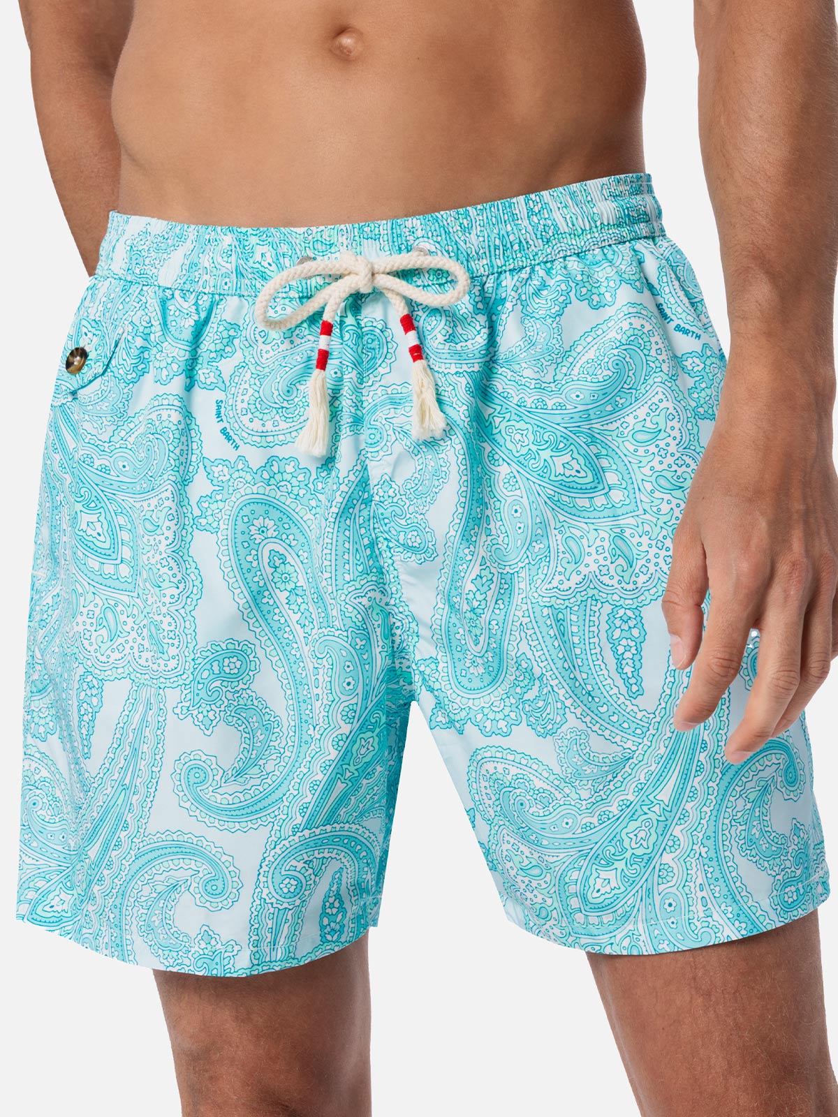 Bañador corto de tejido ligero para hombre Lighting 70 con estampado paisley 