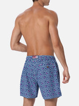 Man lightweight fabric swim-shorts Lighting 70 with starfishes print