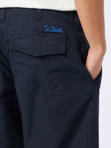 Man blue bermuda with side pockets