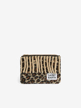 Parisienne Decke Umhängetasche Clutch mit Animalier-Print