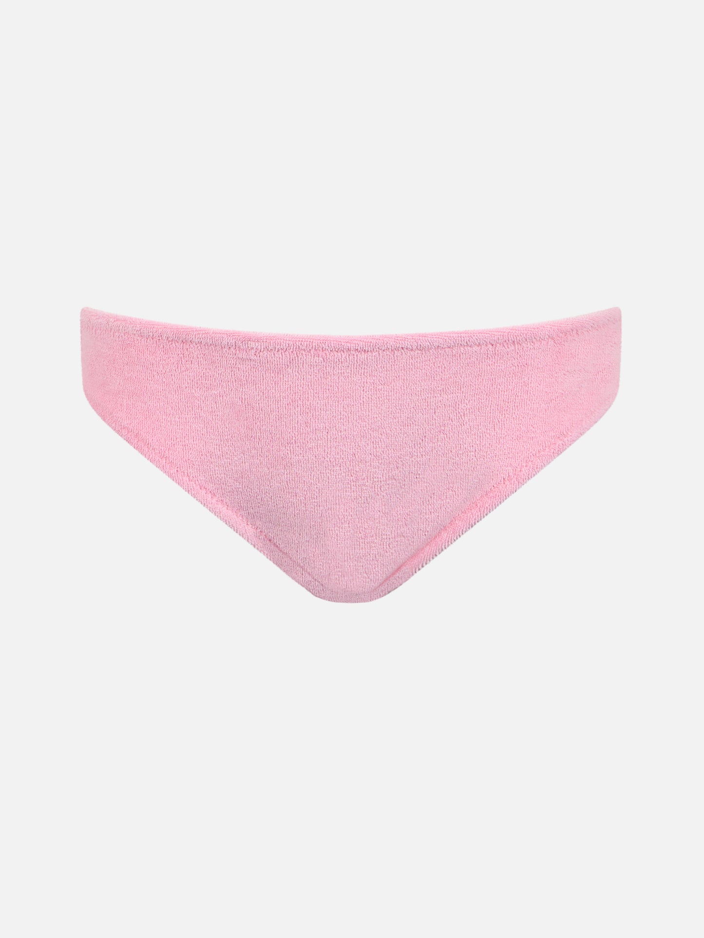 Girl pink terry swim briefs Madame with bow - MC2 Saint Barth