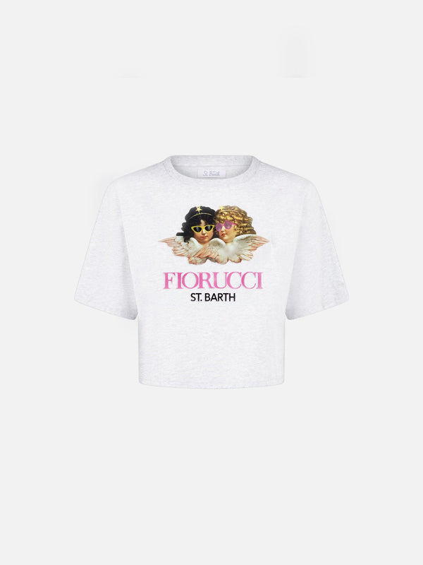 Woman crop t-shirt with Fiorucci Angel print | FIORUCCI SPECIAL EDITION