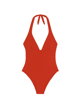 Woman orange one-piece Marylin swimsuit - MC2 Saint Barth